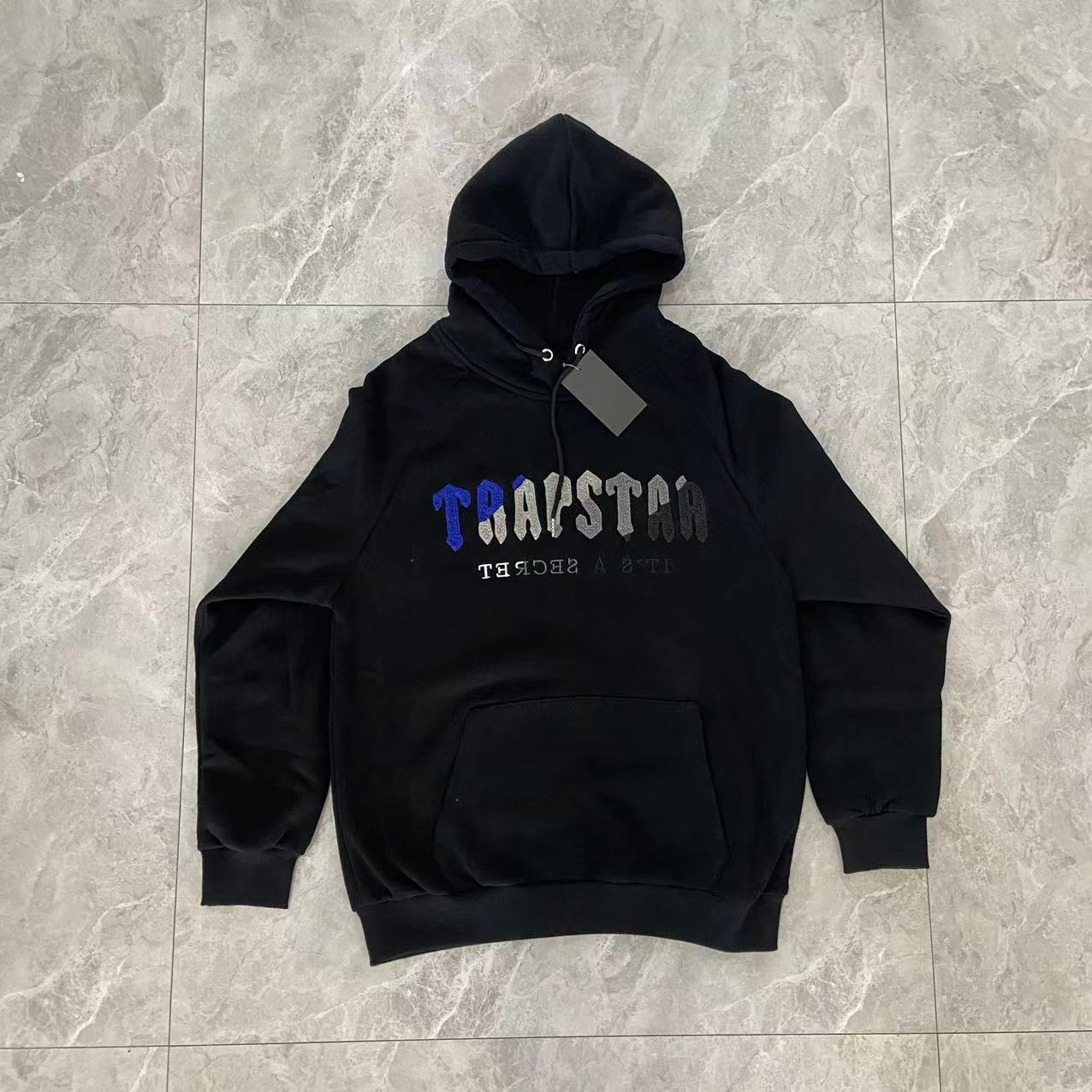 TRAPSTAR Tracksuit Central CEE UK Drill Tracksuit  LETTER EMBROIDERY (BLACK BULE LETTER)