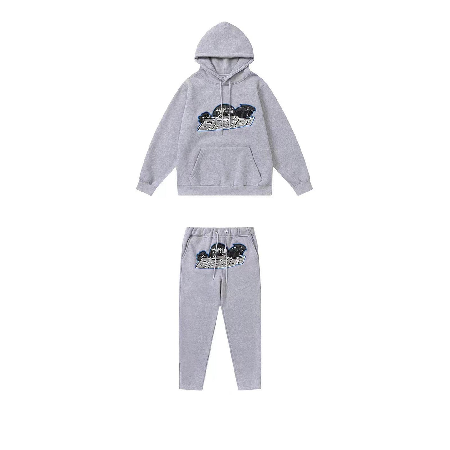TRAPSTAR Tracksuit Central CEE UK Drill Tracksuit  LETTER EMBROIDERY (GERY BULE  SHOOTER)